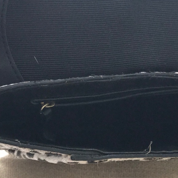 Ann Taylor Calfskin Cheetah Print Clutch Timeless - Picture 3 of 7